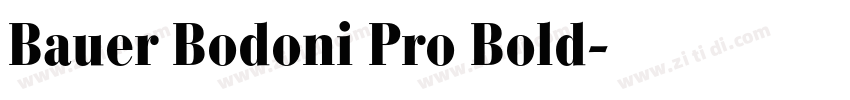 Bauer Bodoni Pro Bold字体转换